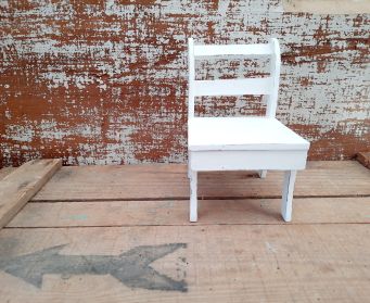 A Pair Of Little Painted White Chairs