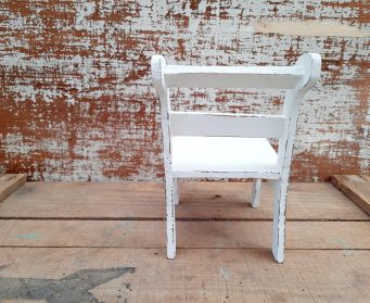 A Pair Of Little Painted White Chairs