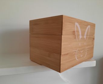 Trio Of Pink Stacking Bunny Faces Boxes