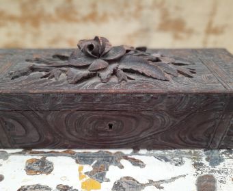 Handcarved Wooden Box