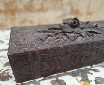Handcarved Wooden Box