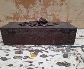 Handcarved Wooden Box
