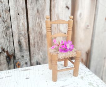 Little Wooden And Rattan Chair