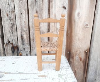 Little Wooden And Rattan Chair