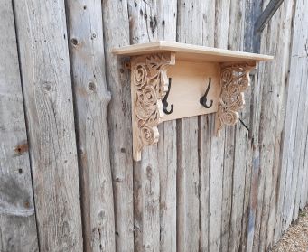 White Wooden Self With Ornate Detail