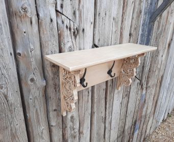 White Wooden Self With Ornate Detail