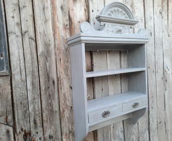 Large Grey Shelves With Cornice