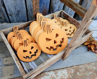 Handpainted Wooden Pumpkin Decorations