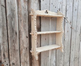 Antique White Distressed Shelves