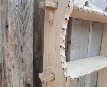 Antique White Distressed Shelves