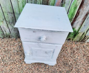 Large Off White Bedside Cupboard