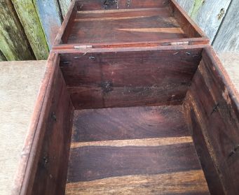 Large Wooden Box With Cherub Stencil