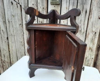 Small Wooden Corner Cupboard