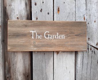 The Garden Wooden Sign