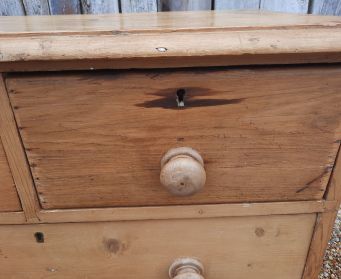 Vintage Small Pine Chest Of Drawers