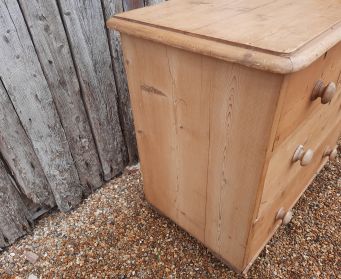 Vintage Small Pine Chest Of Drawers