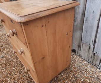Vintage Small Pine Chest Of Drawers
