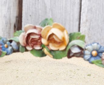 Beautiful Bevelled Mirror With Floral Details