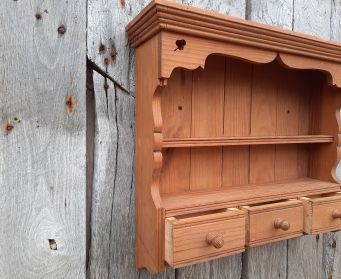 Small Pine Shelves With Drawers