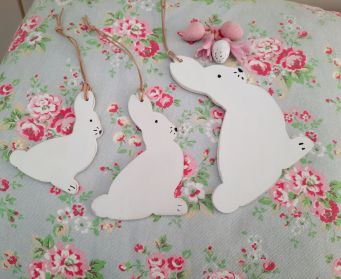 Wooden Bunny Tail Hanging Decoration