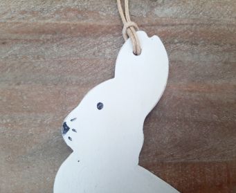 Wooden Bunny Tail Hanging Decoration