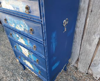 Hand Painted Decorative Chest Of Drawers