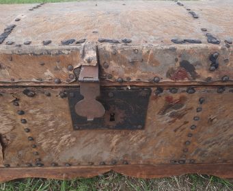 Vintage Silver Travel Trunk