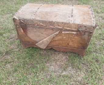 Vintage Silver Travel Trunk