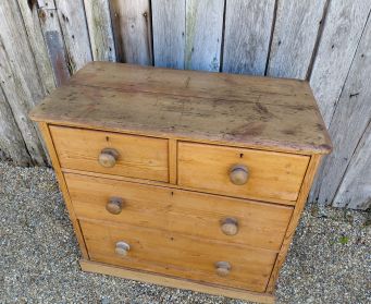Vintage Pine Chest Of Drawers