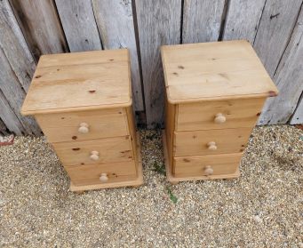Pair Of Pine Bedside Drawers