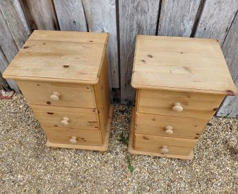 Pair Of Pine Bedside Drawers