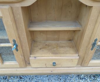 Pine Cupboard With Windows