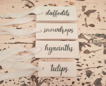 Snowdrops Hanging Wooden Tag