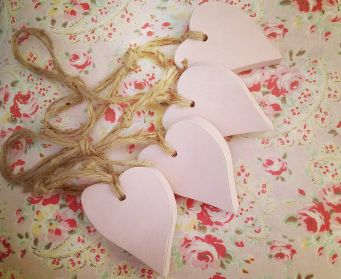 Pink Hearts Distressed Finish