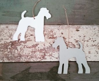 Hanging Terrier Decorations... Purbeck Stone and Wevet