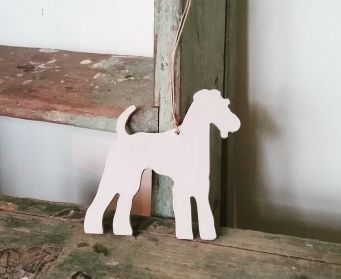 Painted Hanging Terrier Decoration F and B Stony Ground