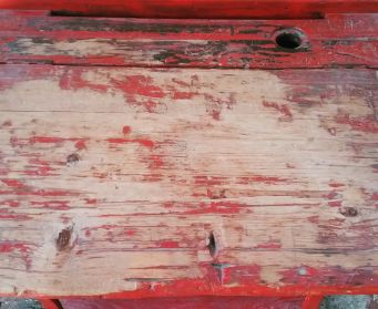 Vintage Red School Desk Top