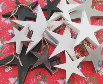 A Collection Of Hanging Star Decorations