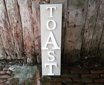 TOAST Wordboard Country Grey and White