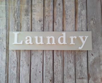Painted Wooden Laundry Wordboard