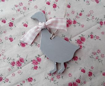 Handpainted Hanging Wooden Goose Decoration