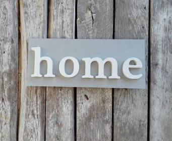 Painted Wooden home Sign Paris Grey and Old White