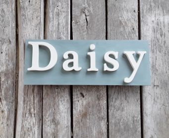 Daisy Painted Sign Svenska Blue  ..Turquoise 