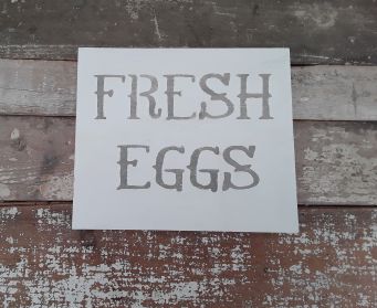 Painted Wooden Fresh Eggs Sign