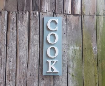 Vertical COOK Sign