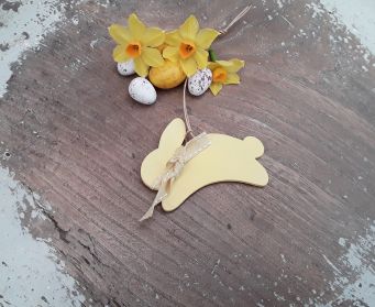 Leaping Bunny Decorations Yellow
