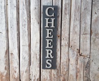 Painted Wooden Cheers Sign