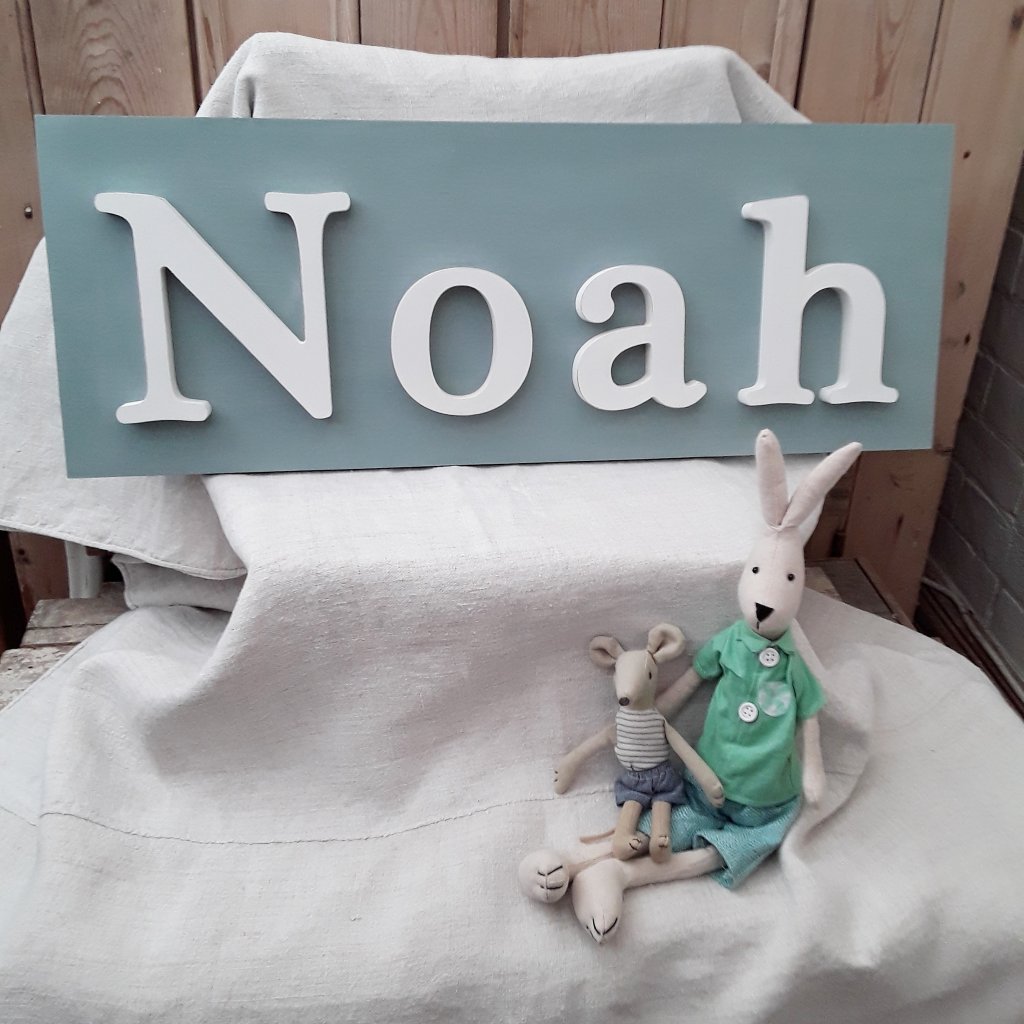 Painted Wooden Noah Sign