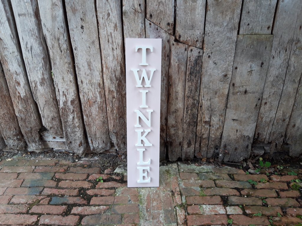 Painted Wooden Twinkle Sign