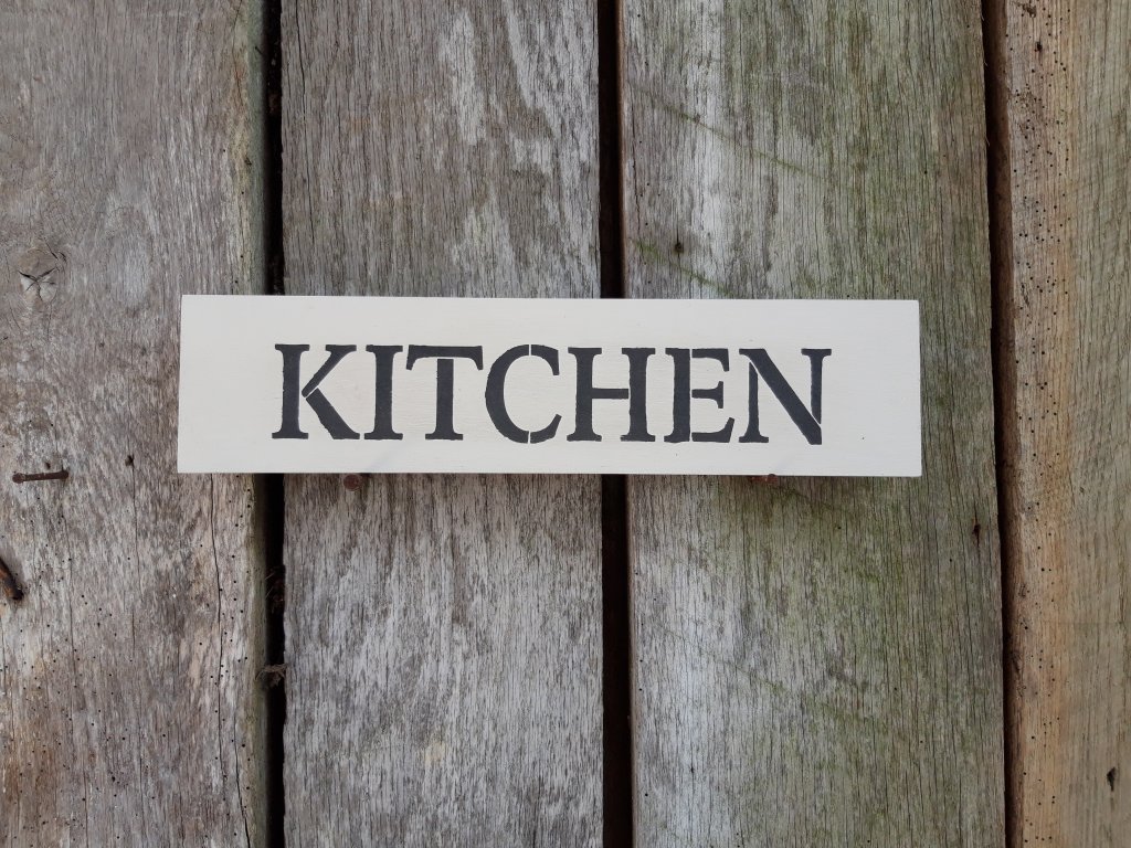 Stencilled KITCHEN Sign